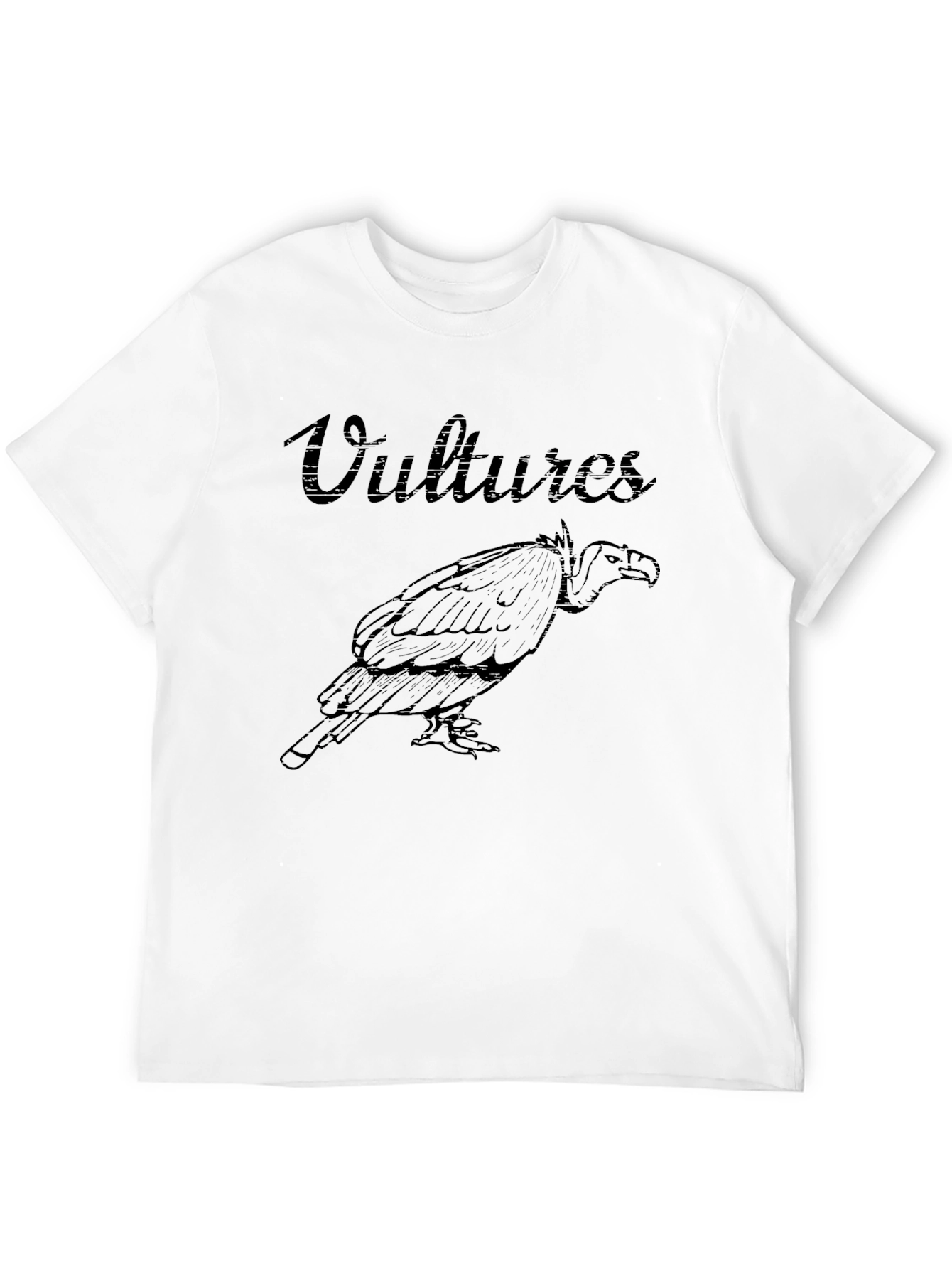 Vultures Graphic Print Black T-Shirt