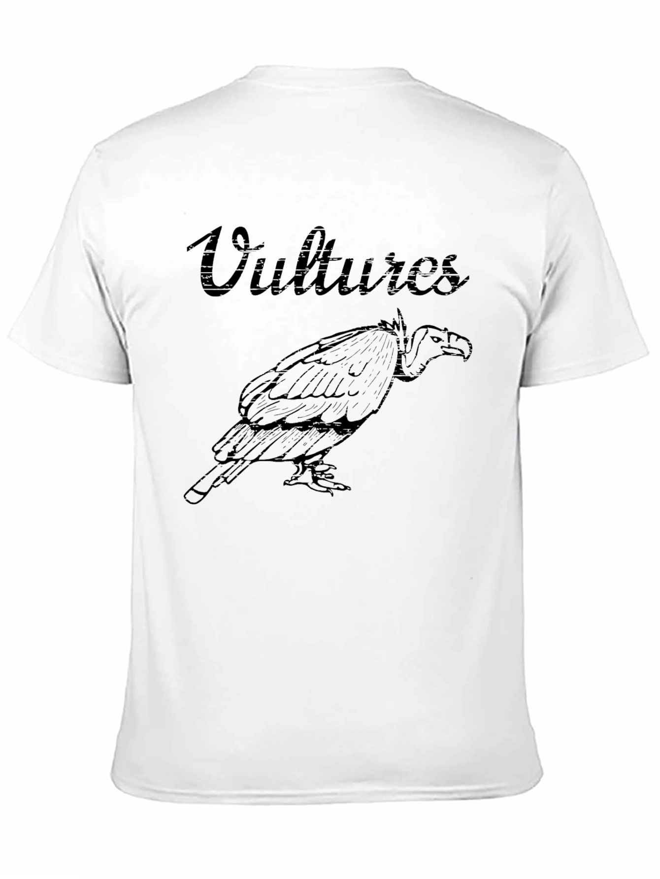 Vultures Graphic Print Black T-Shirt