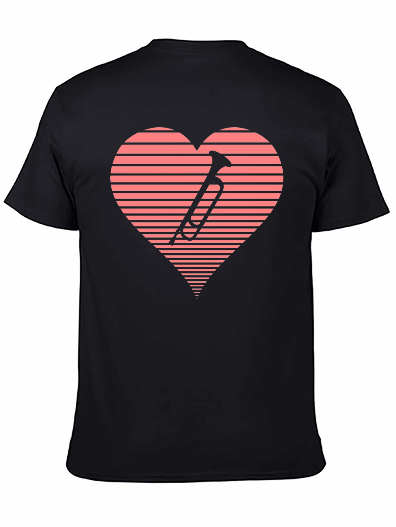 Music Lovers Trumpet Heart T-Shirt