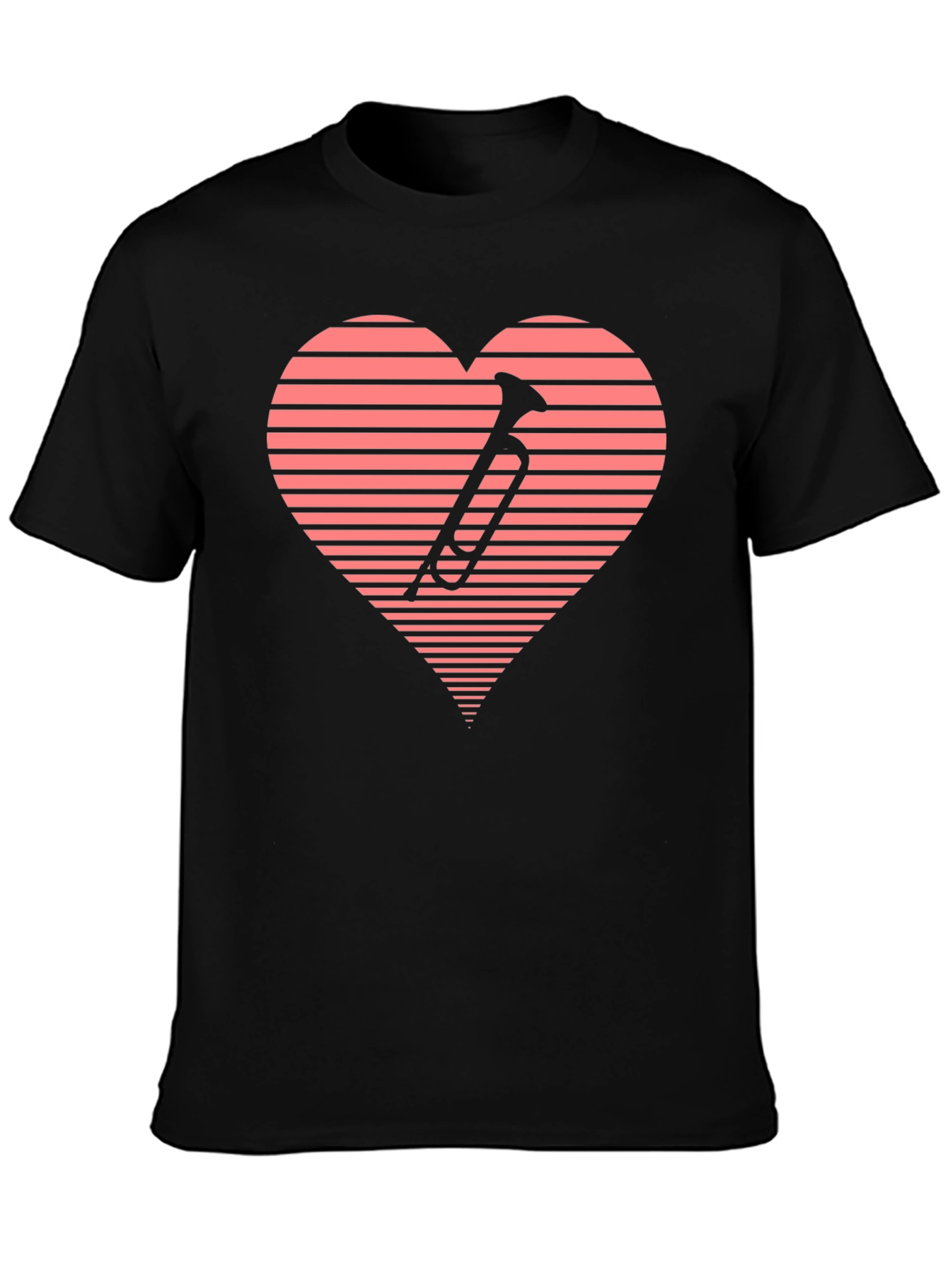 Music Lovers Trumpet Heart T-Shirt