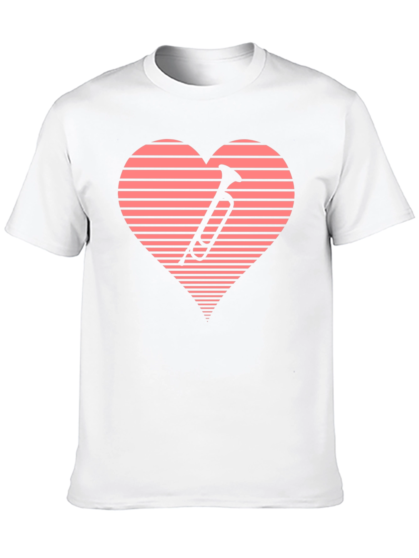 Music Lovers Trumpet Heart T-Shirt