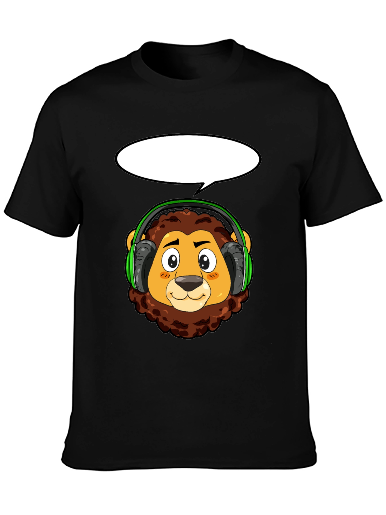 Lion Headphone T-Shirt - Cool Animal Tee