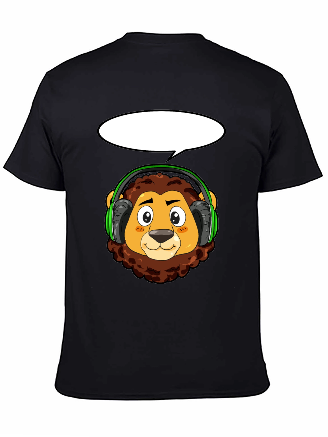 Lion Headphone T-Shirt - Cool Animal Tee