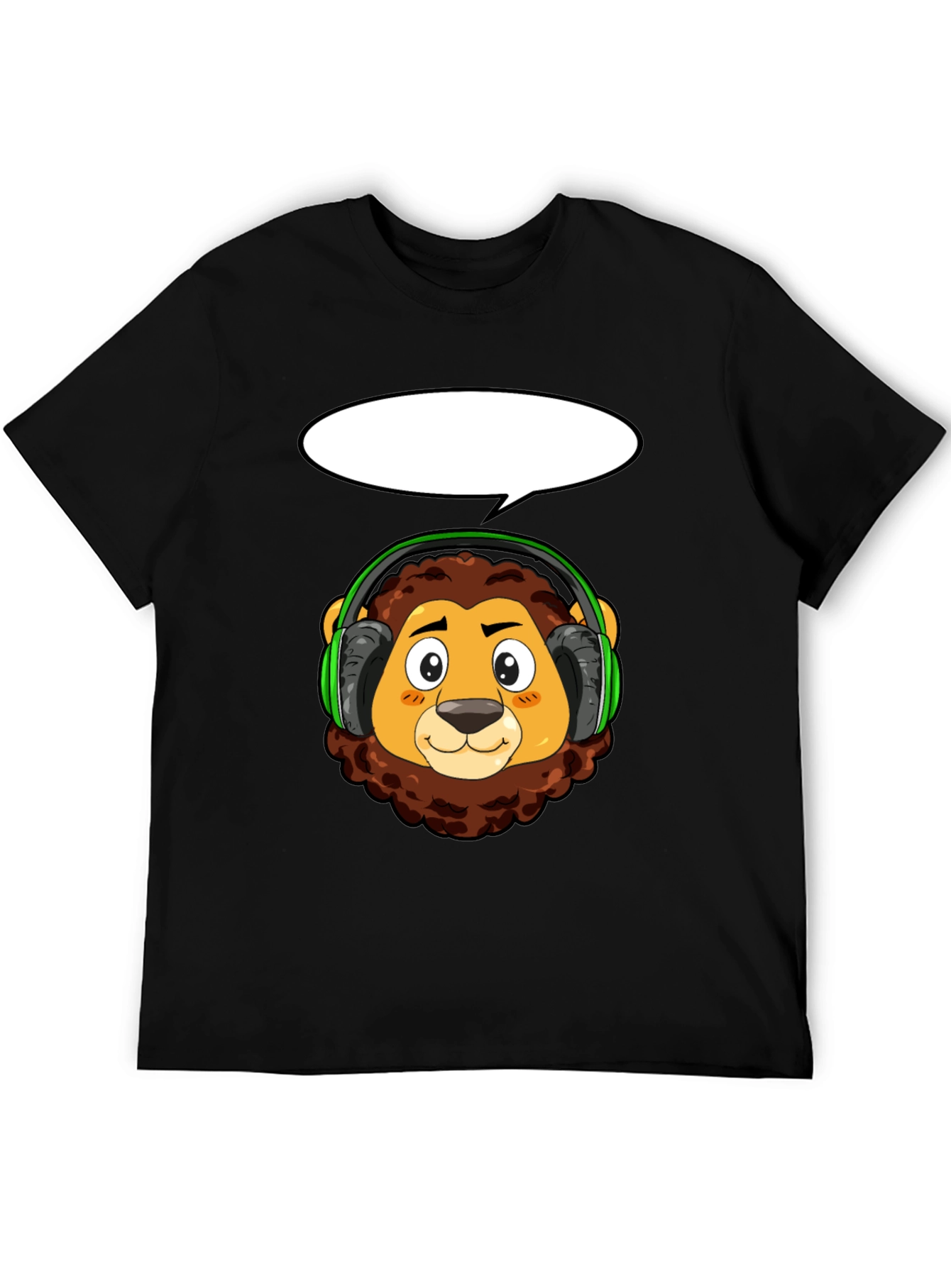 Lion Headphone T-Shirt - Cool Animal Tee