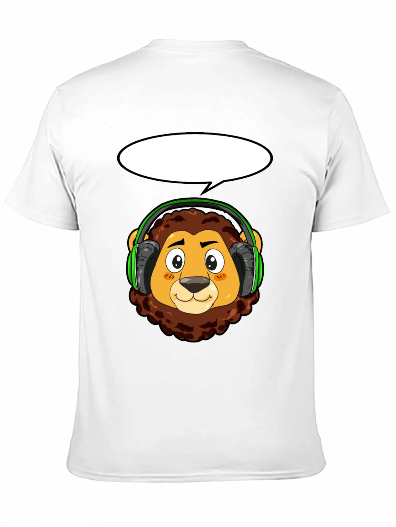 Lion Headphone T-Shirt - Cool Animal Tee