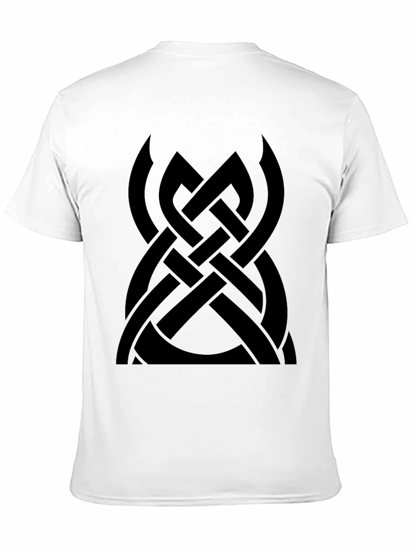 Black Celtic Knot Graphic Tee - Casual Style
