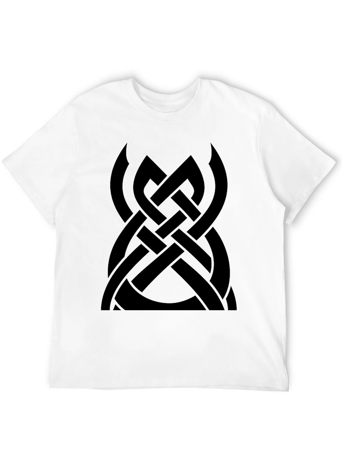 Black Celtic Knot Graphic Tee - Casual Style