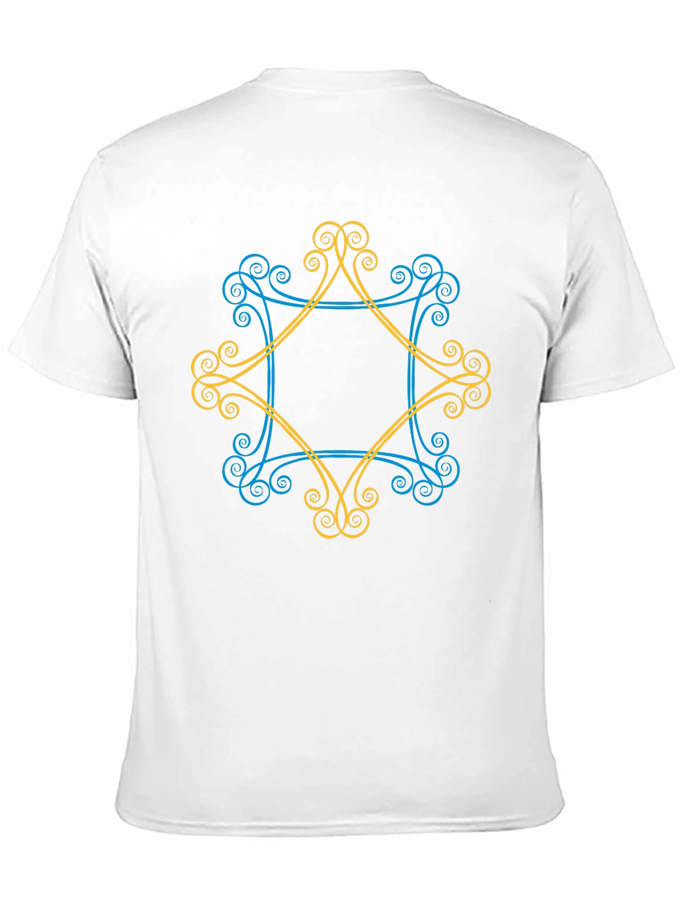 Geometric Swirl Graphic Tee - Mens Black T-Shirt
