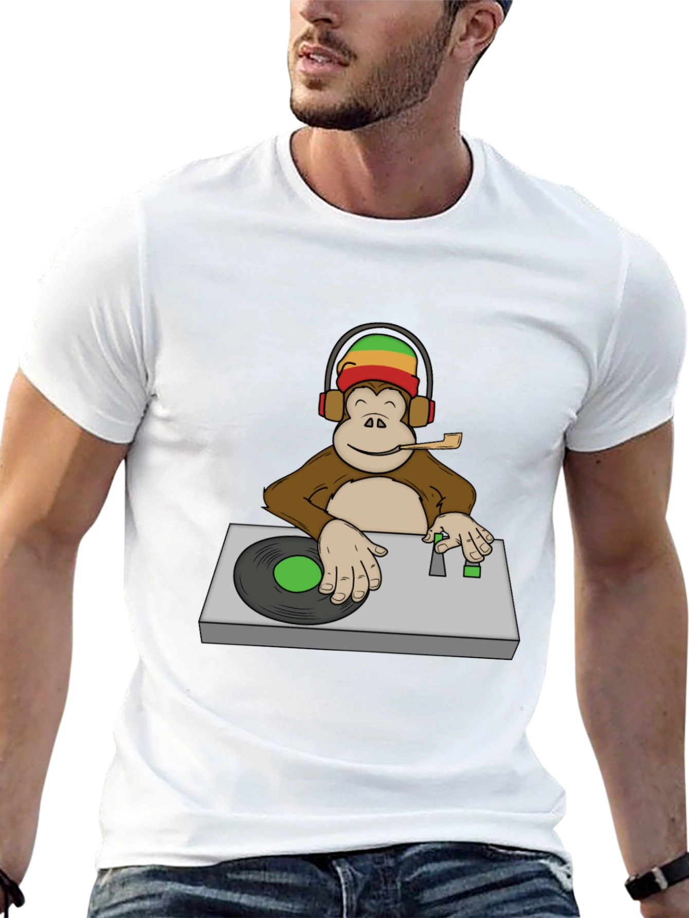 DJ Monkey Graphic T-Shirt