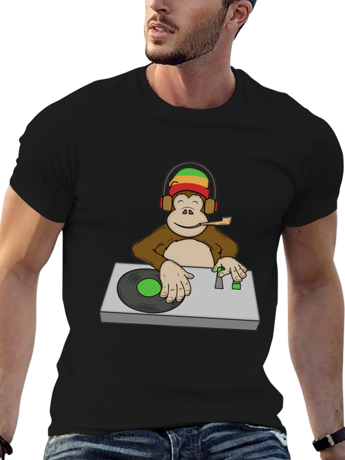 DJ Monkey Graphic T-Shirt