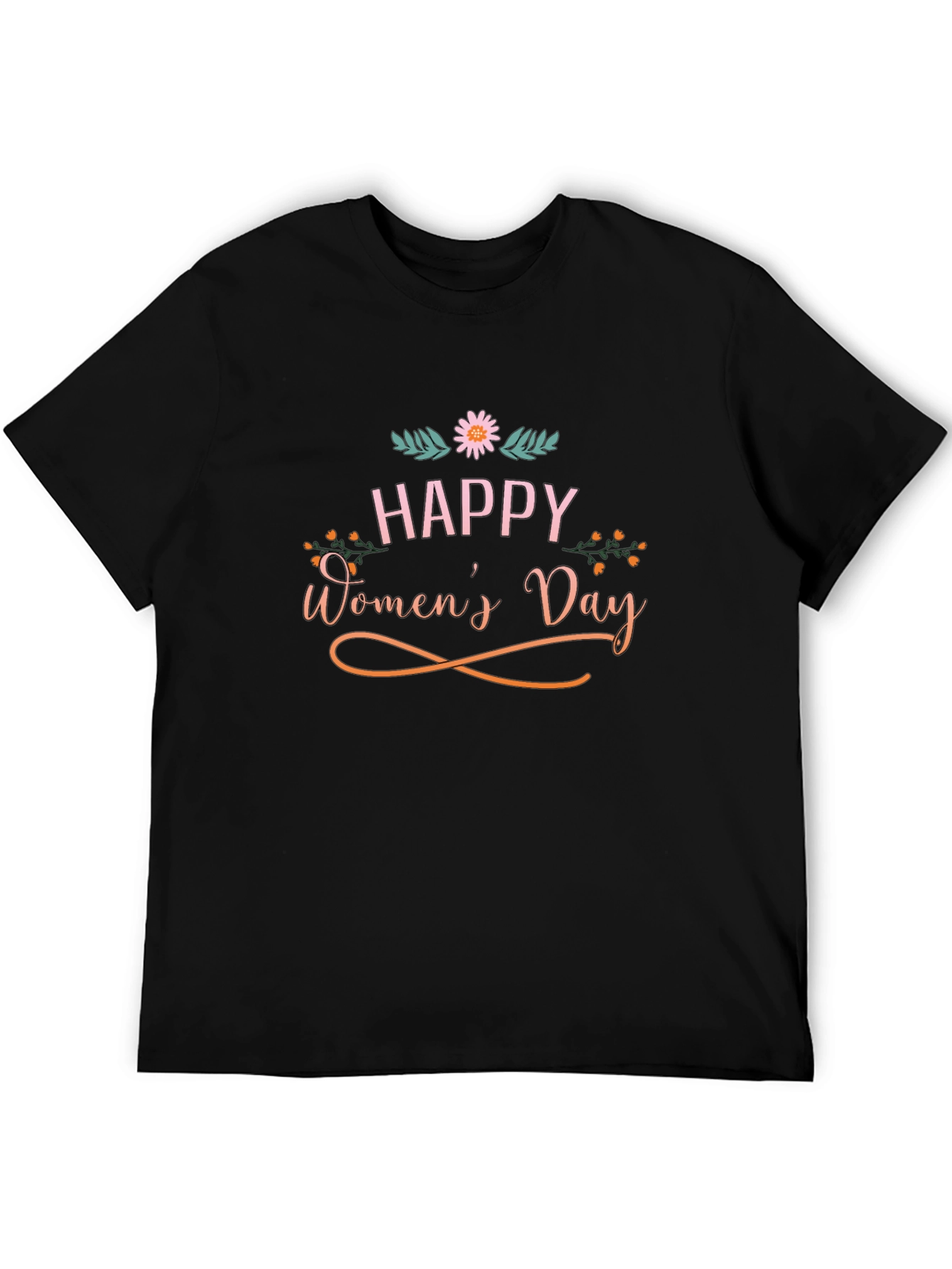 Happy Womens Day Black T-Shirt