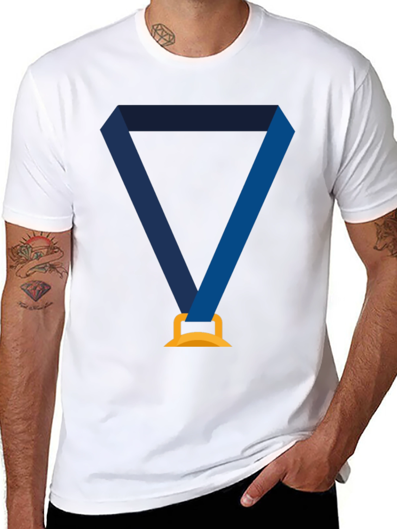 Award Medal Graphic Tee - Unisex Black T-Shirt