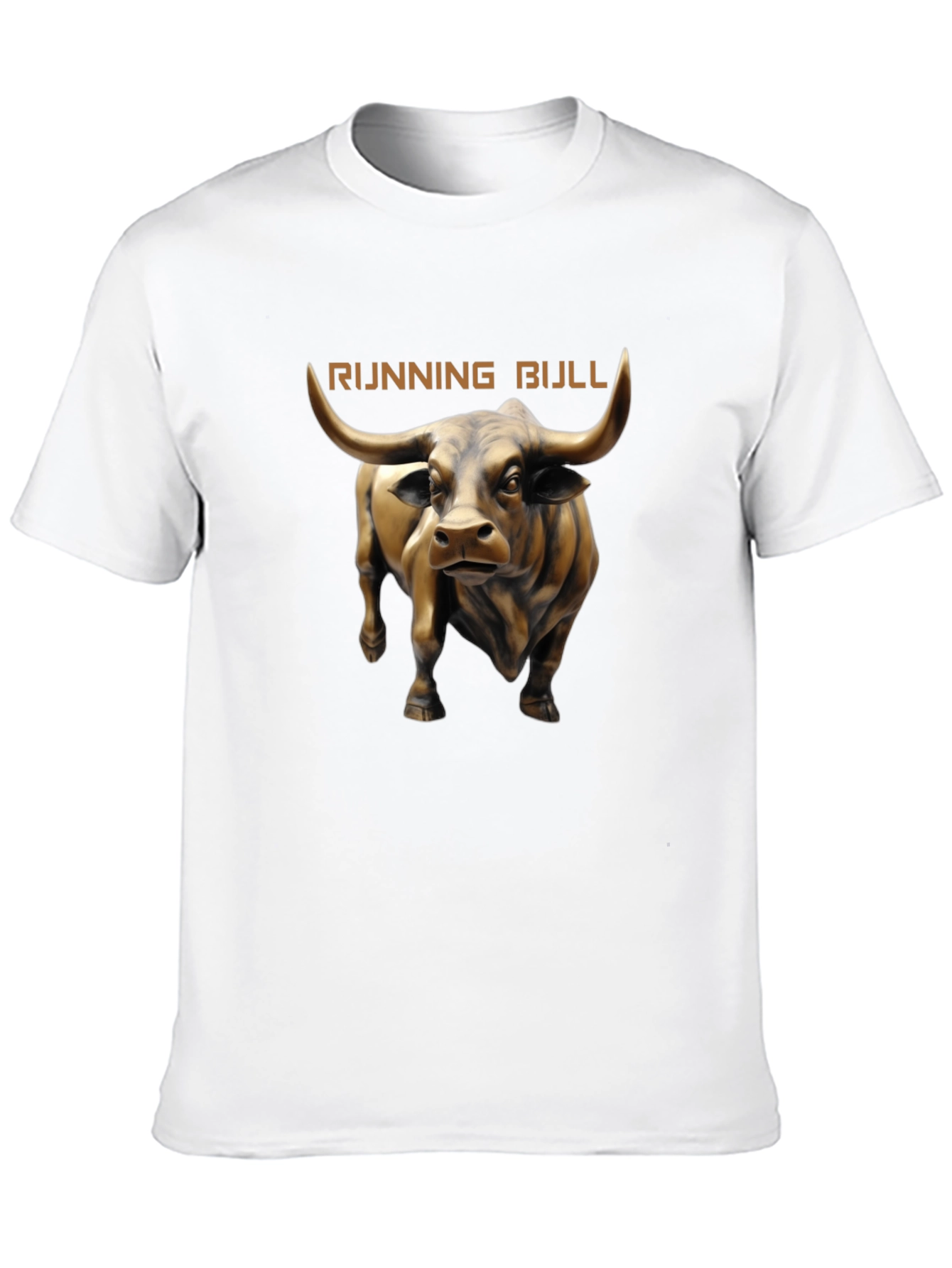 Running Bull Graphic Tee - Black Cotton T-Shirt