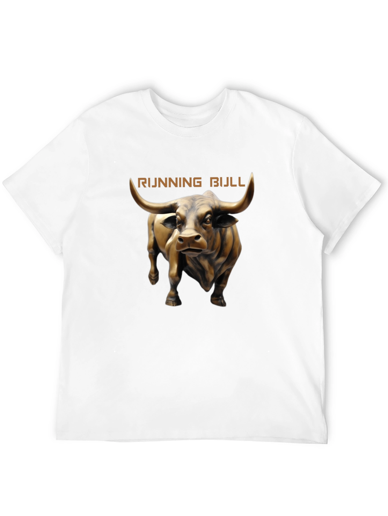 Running Bull Graphic Tee - Black Cotton T-Shirt