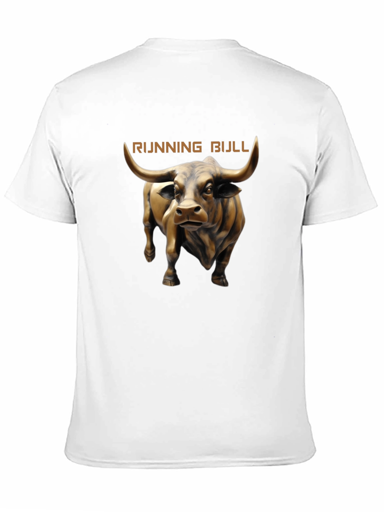 Running Bull Graphic Tee - Black Cotton T-Shirt