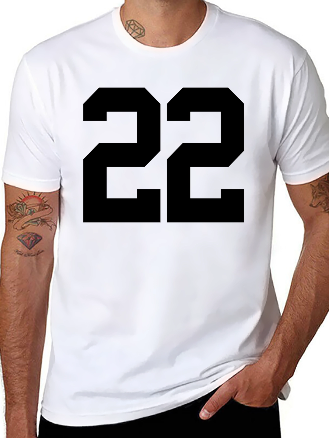 Black T-Shirt with Number 22