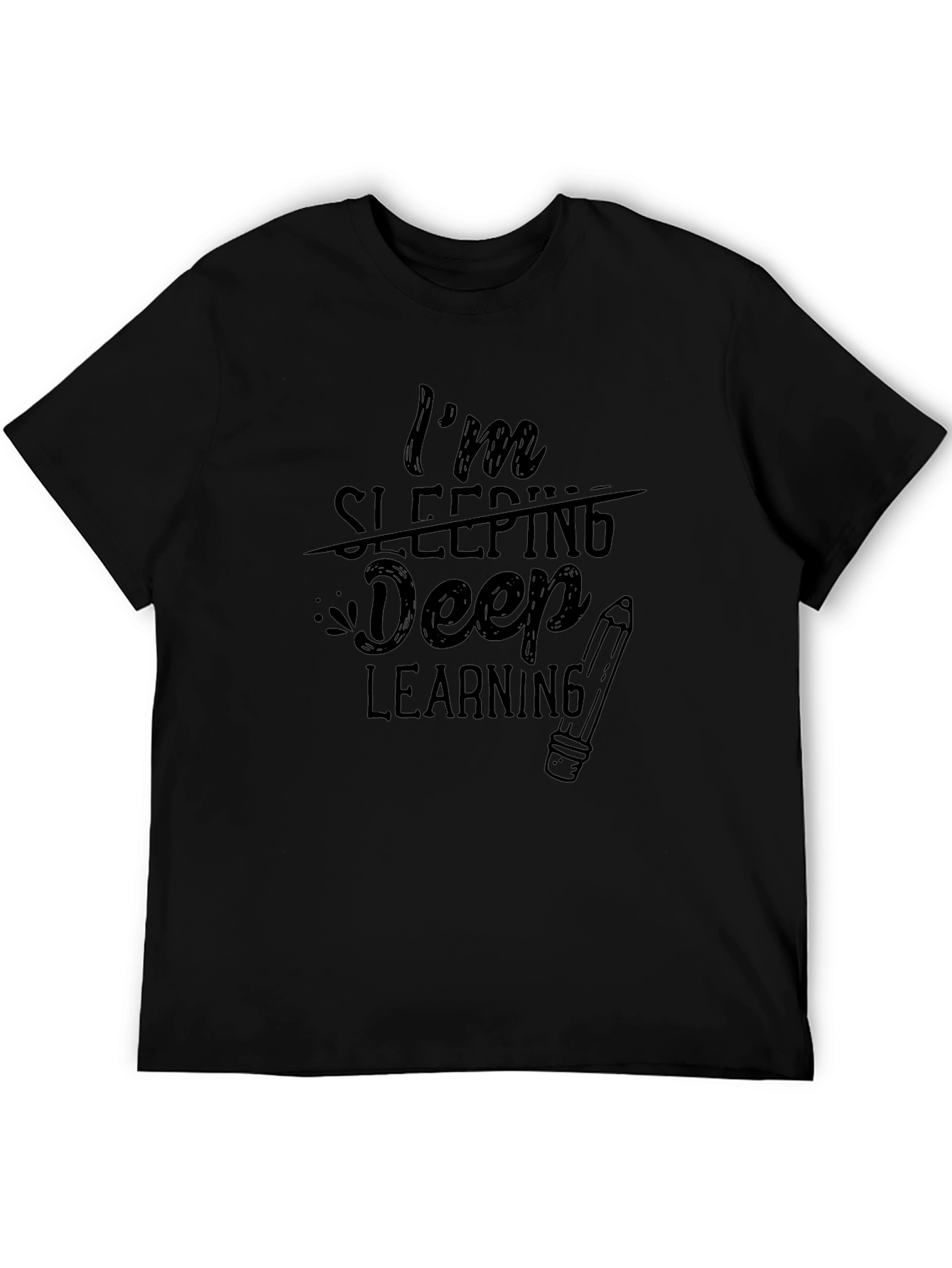 Im Deep Learning T-Shirt - Black Graphic Tee