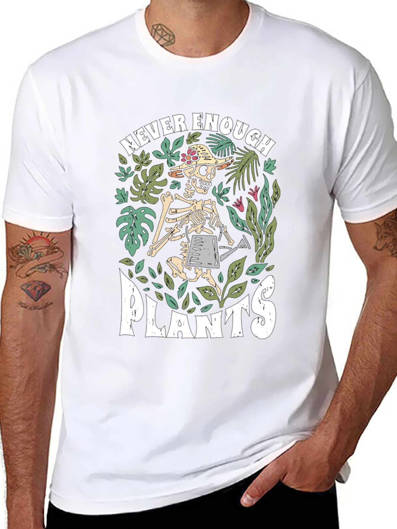 Never Enough Plants Skeleton Graphic Tee