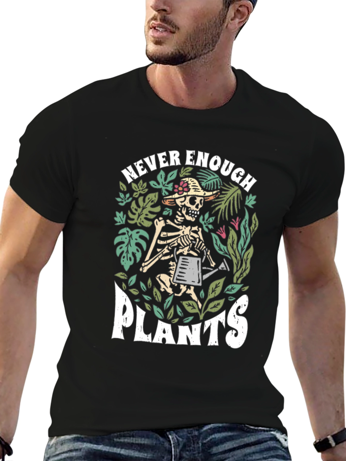 Never Enough Plants Skeleton Graphic Tee