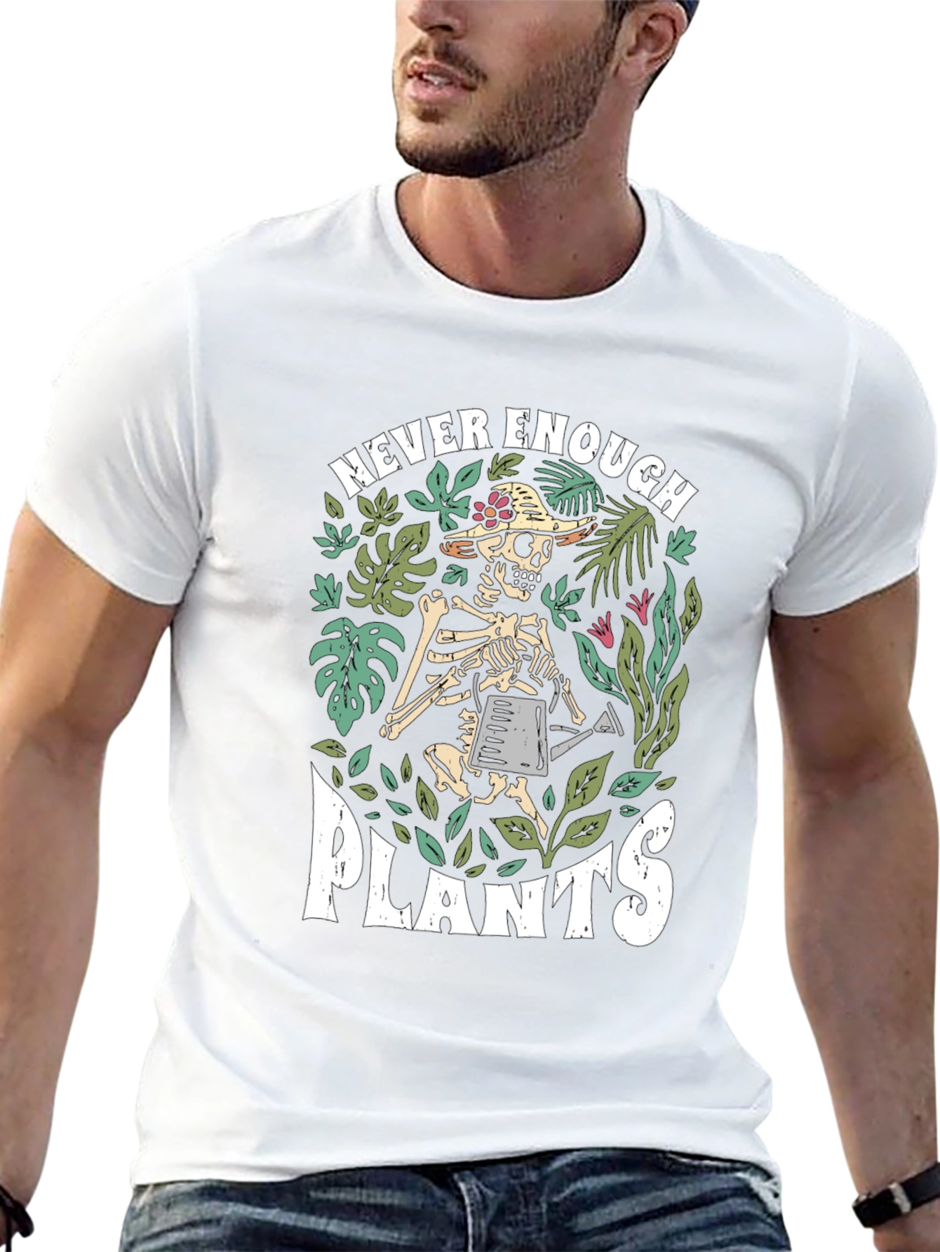Never Enough Plants Skeleton Graphic Tee