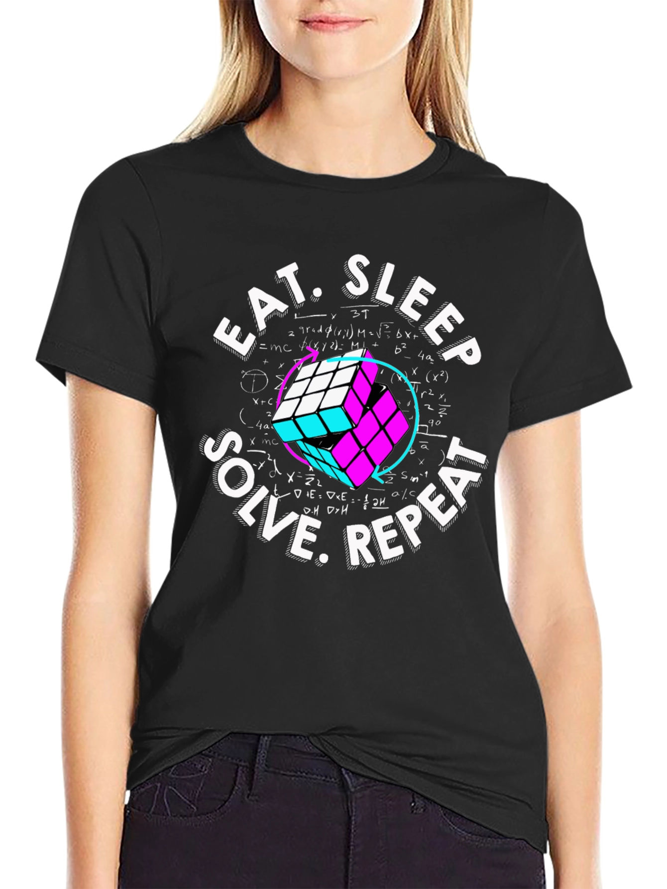 Eat Sleep Solve Repeat Rubiks Cube T-Shirt