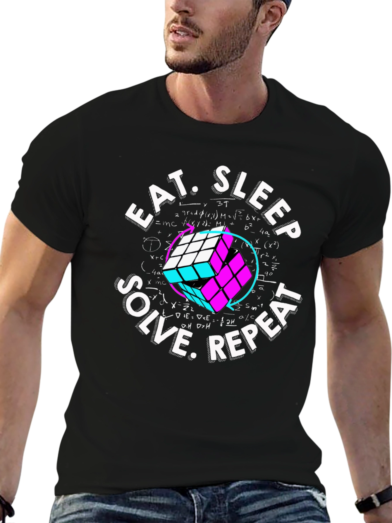 Eat Sleep Solve Repeat Rubiks Cube T-Shirt