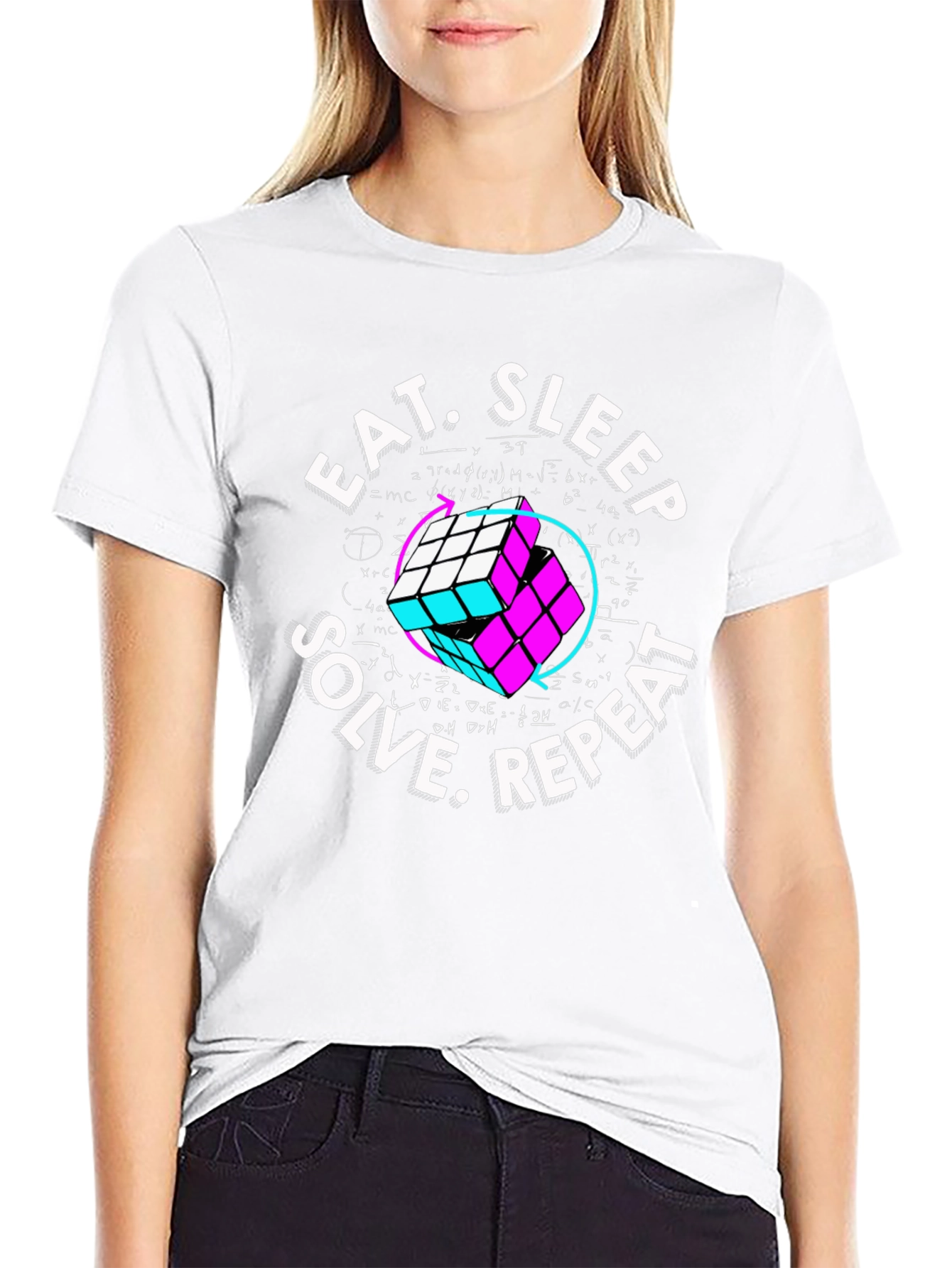 Eat Sleep Solve Repeat Rubiks Cube T-Shirt