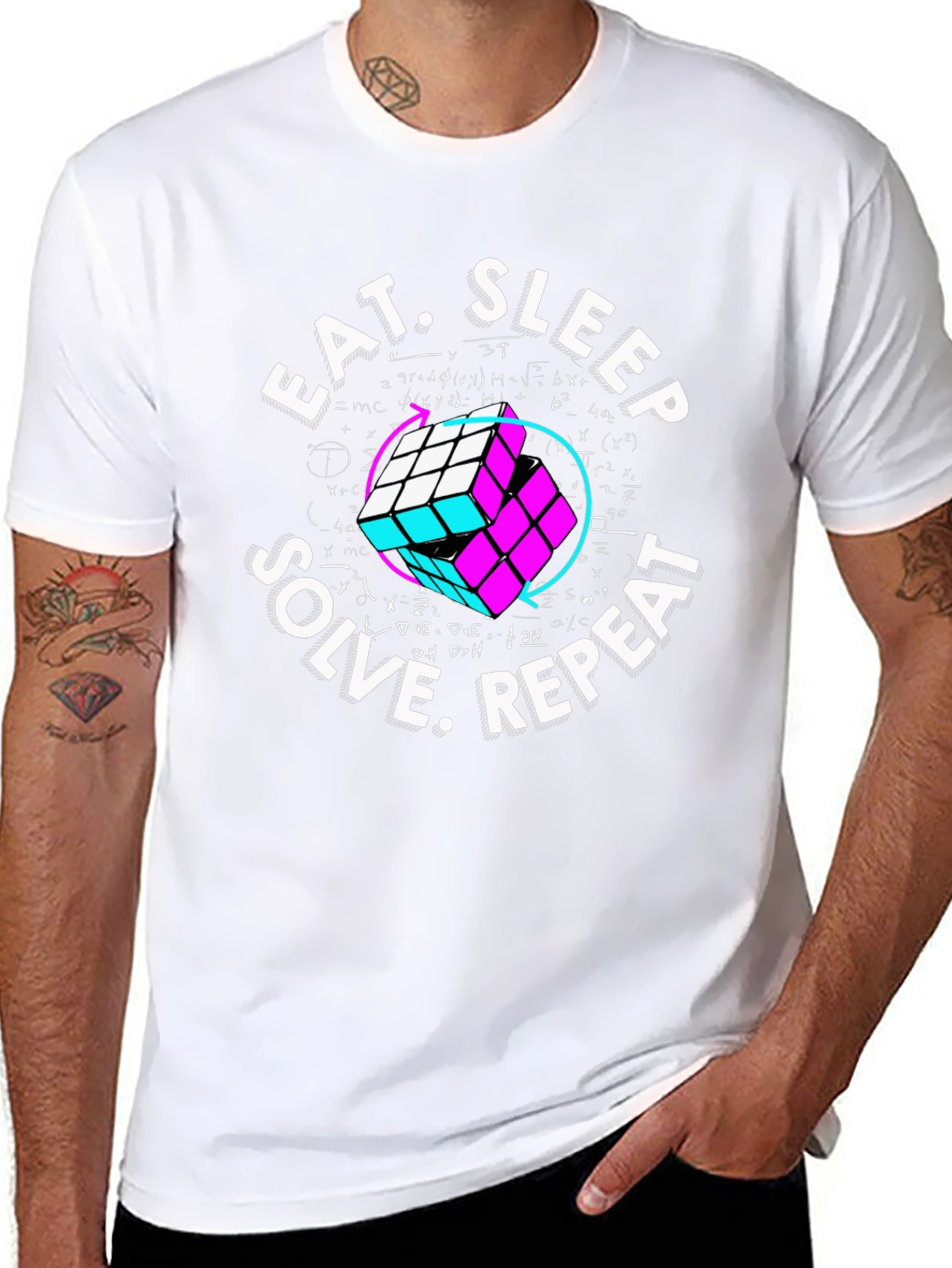 Eat Sleep Solve Repeat Rubiks Cube T-Shirt