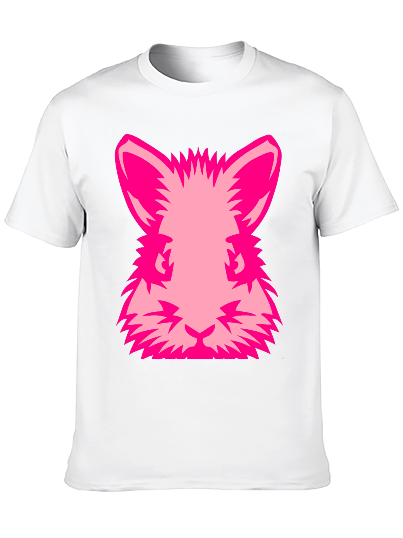 Pink Rabbit Graphic Tee - Black Cotton Blend Shirt