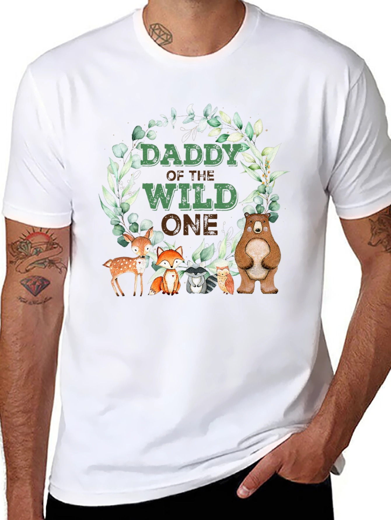 Daddy Of The Wild One T-Shirt Woodland Animals