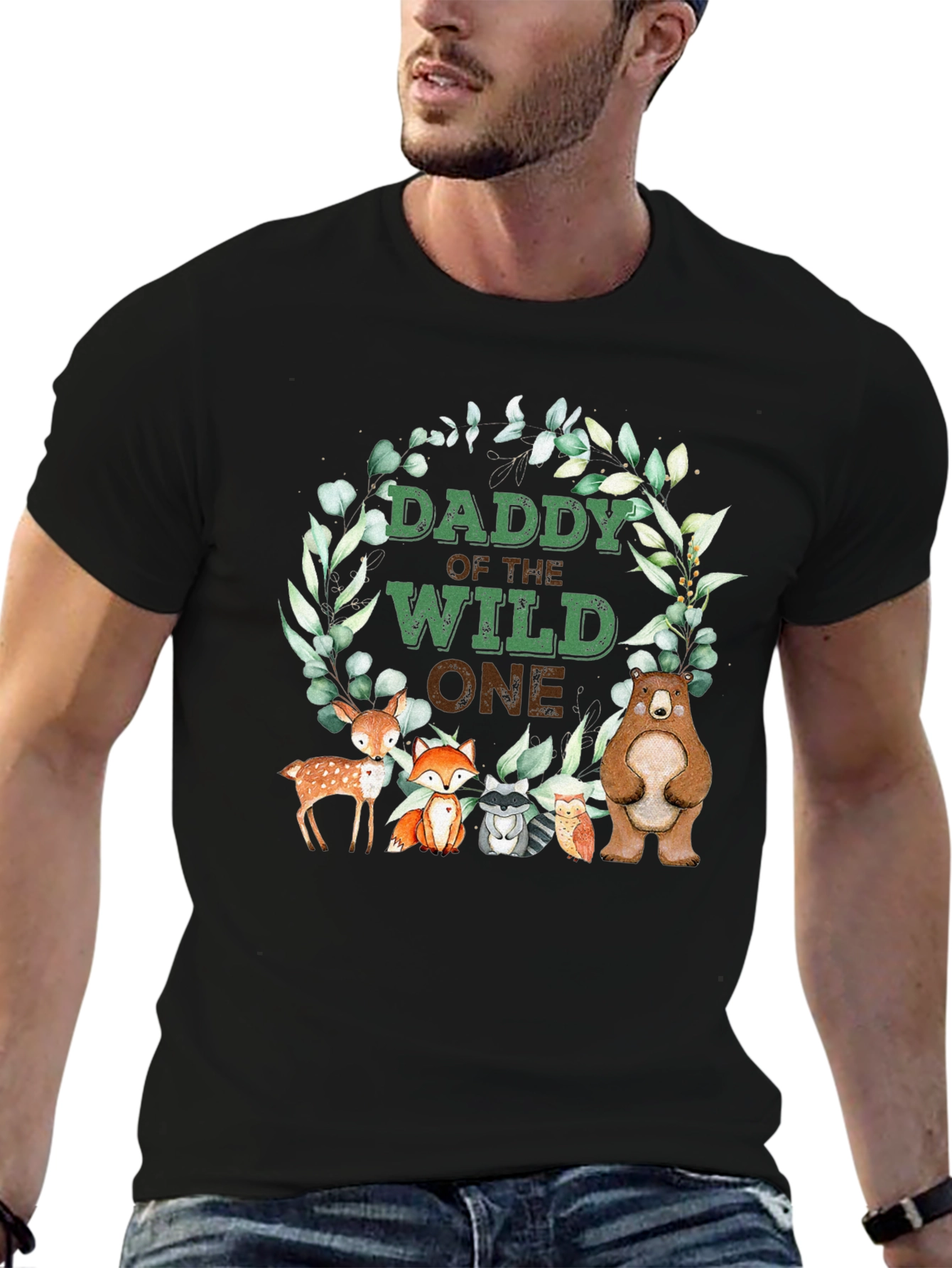 Daddy Of The Wild One T-Shirt Woodland Animals