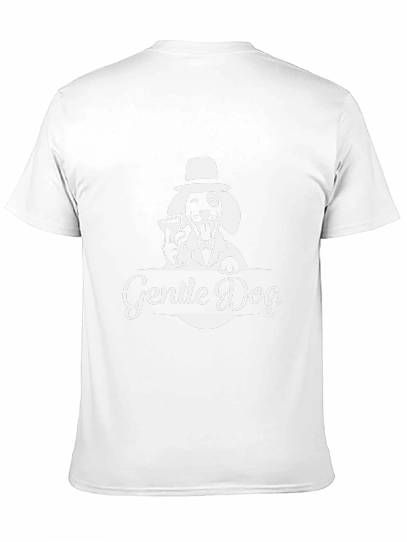 Gentle Dog Graphic T-Shirt - Black Crew Neck Tee