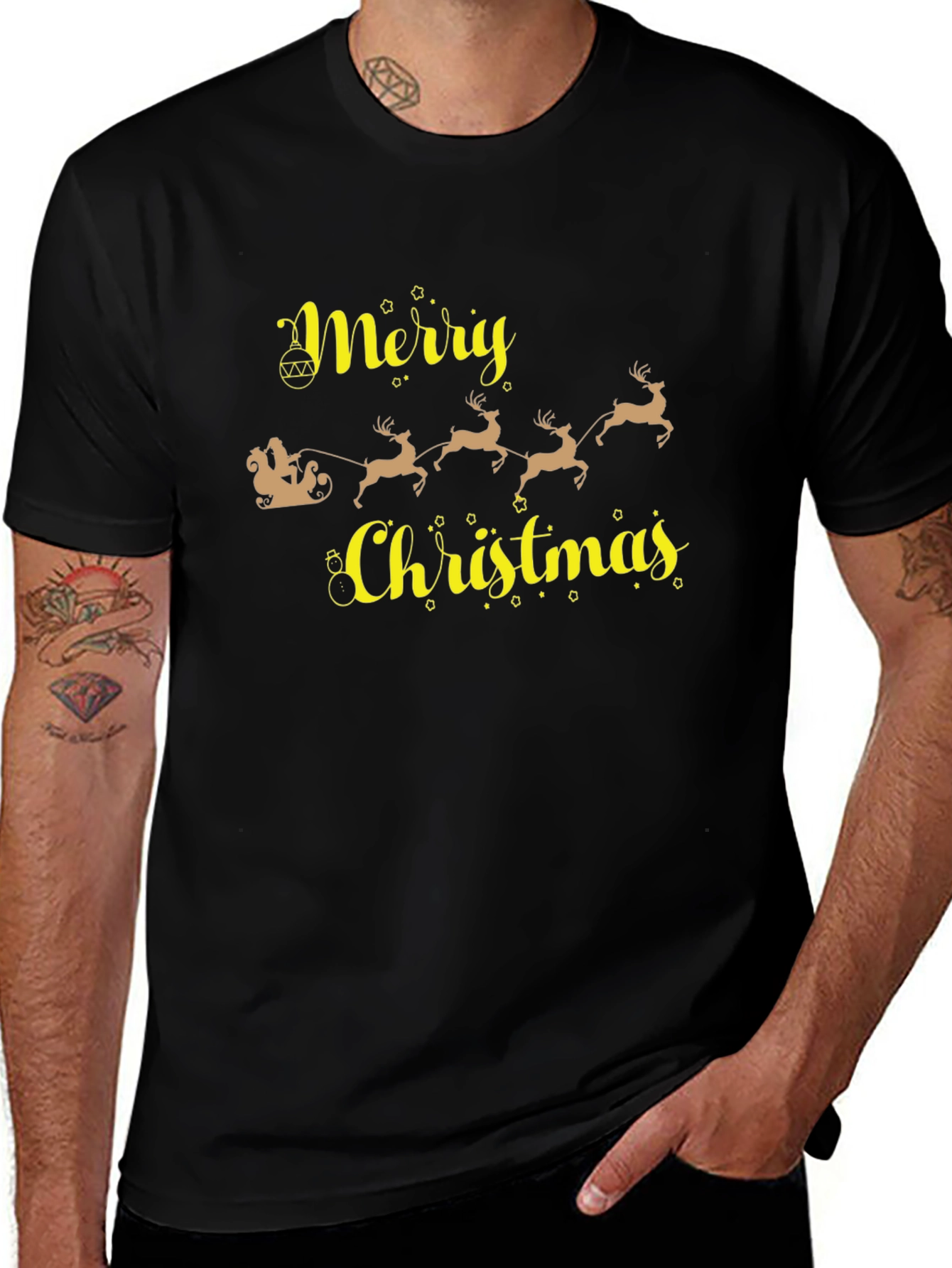 Merry Christmas Santa Sleigh T-Shirt