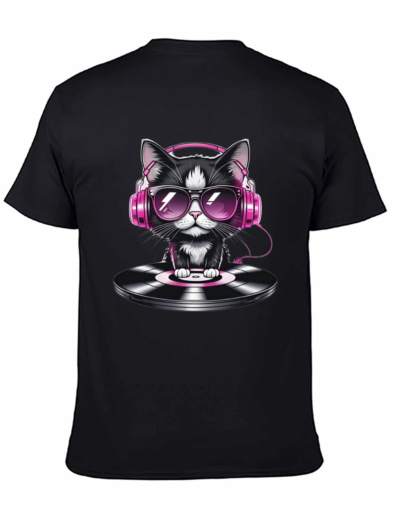 DJ Cat T-Shirt - Cool Cat on Vinyl