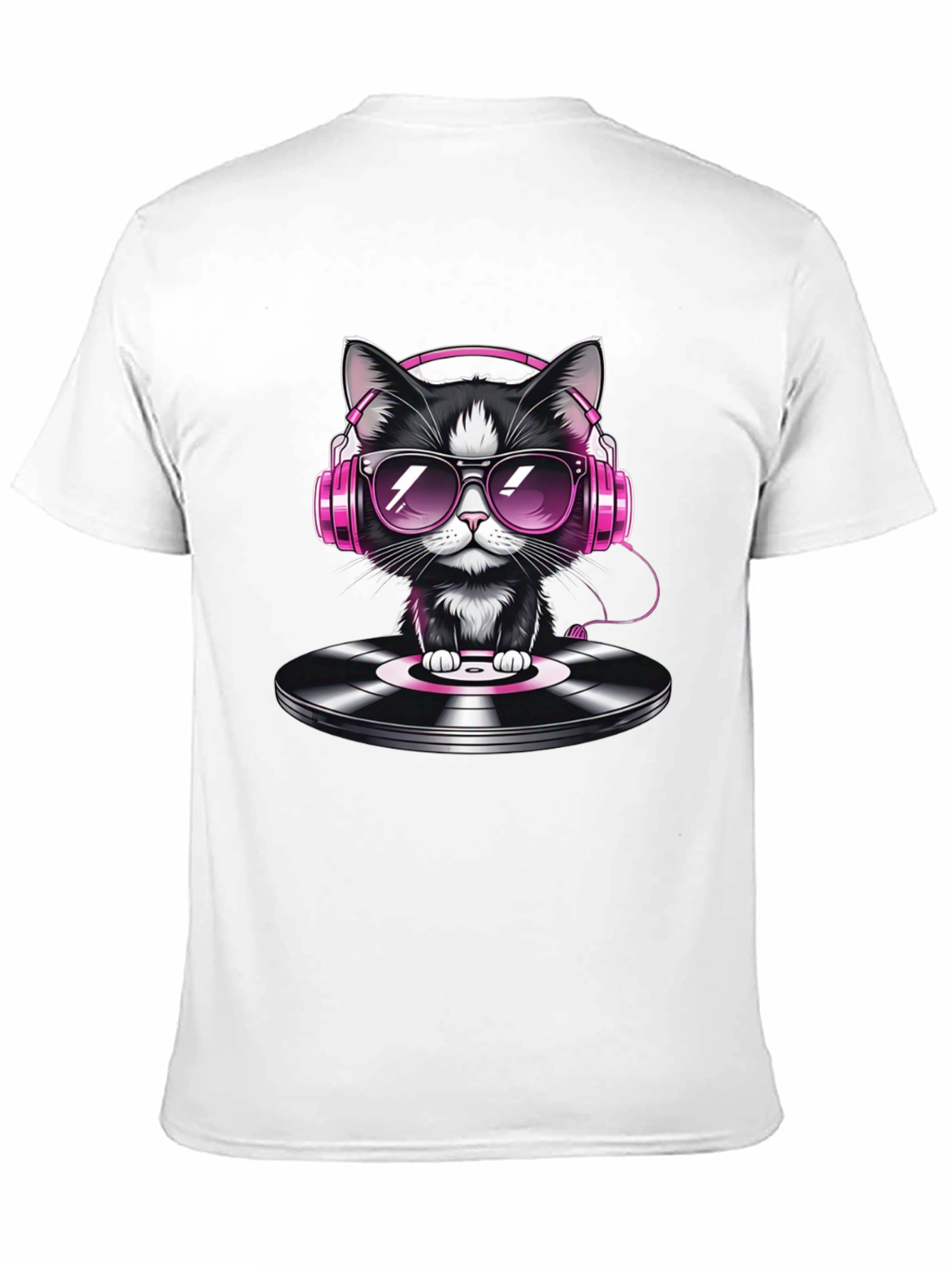 DJ Cat T-Shirt - Cool Cat on Vinyl
