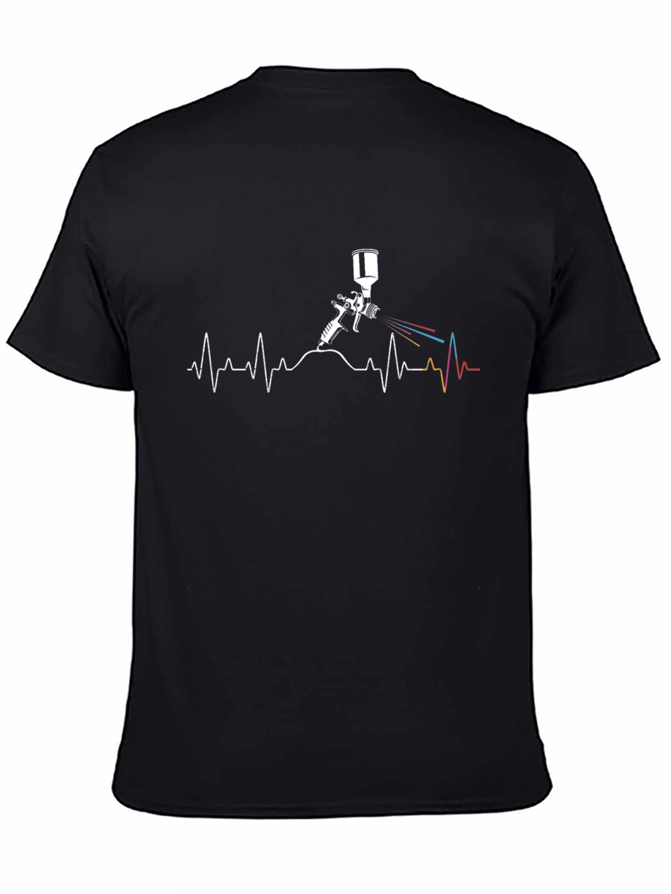Painter Heartbeat T-Shirt - Black