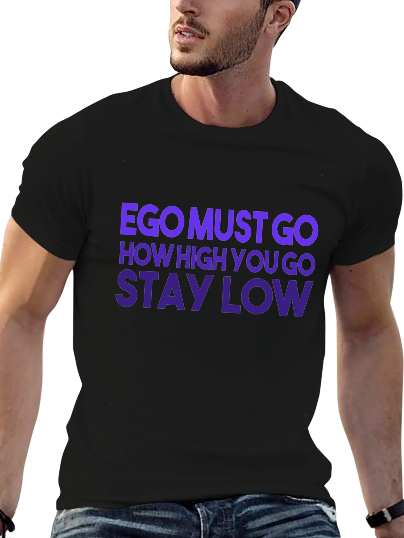 Ego Must Go Graphic Tee - Black T-Shirt