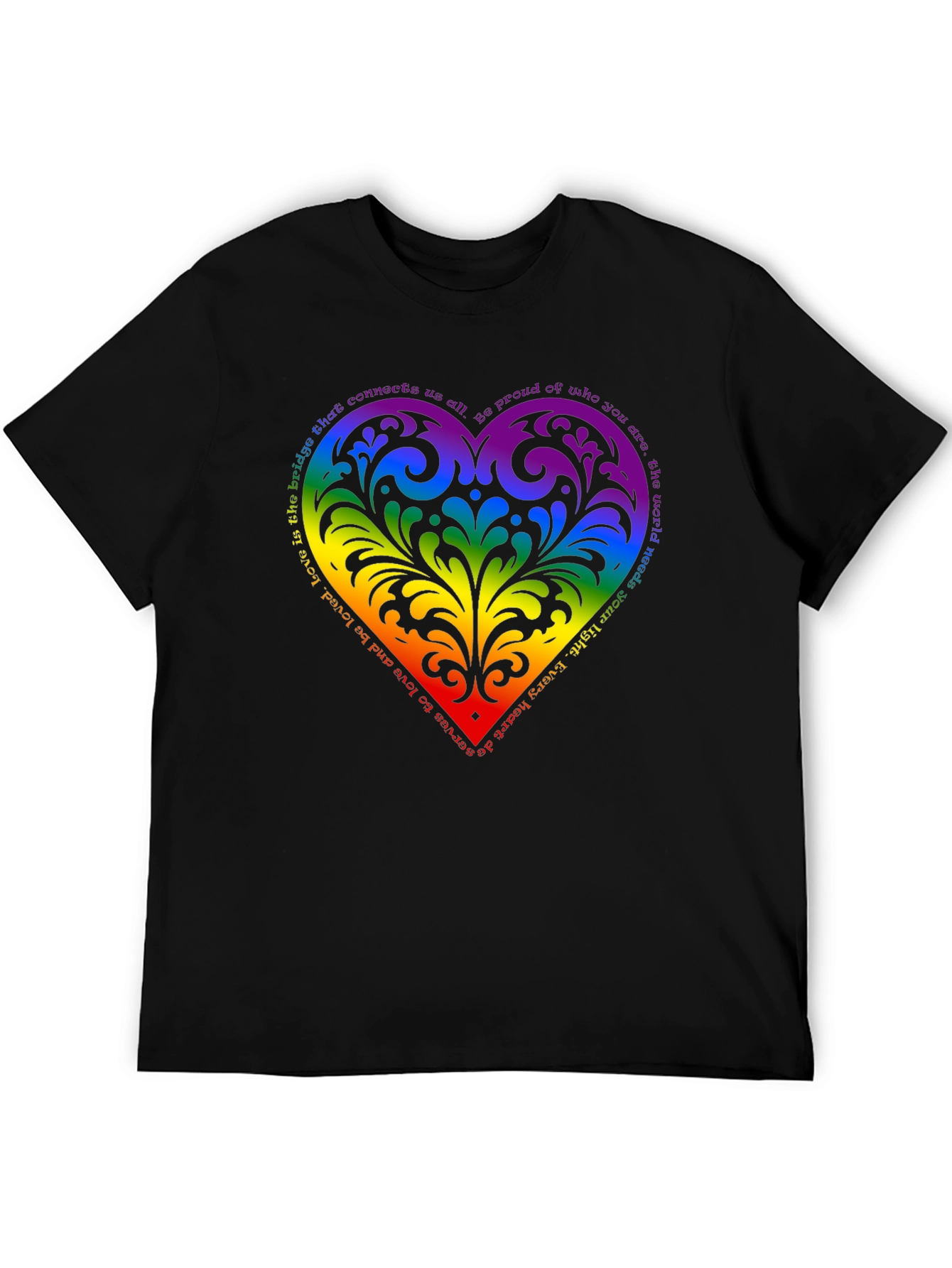 Pride Heart T-Shirt - Love is the Bridge