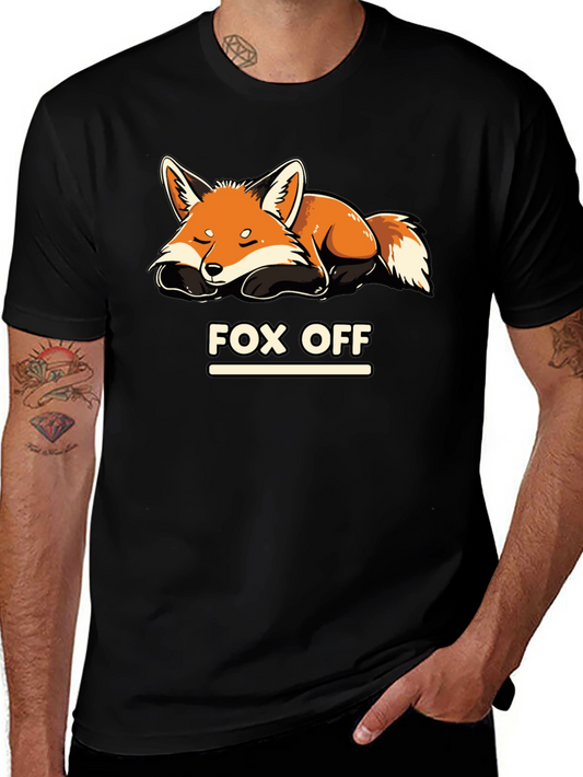 Fox Off Graphic T-Shirt - Black Relaxed Fit