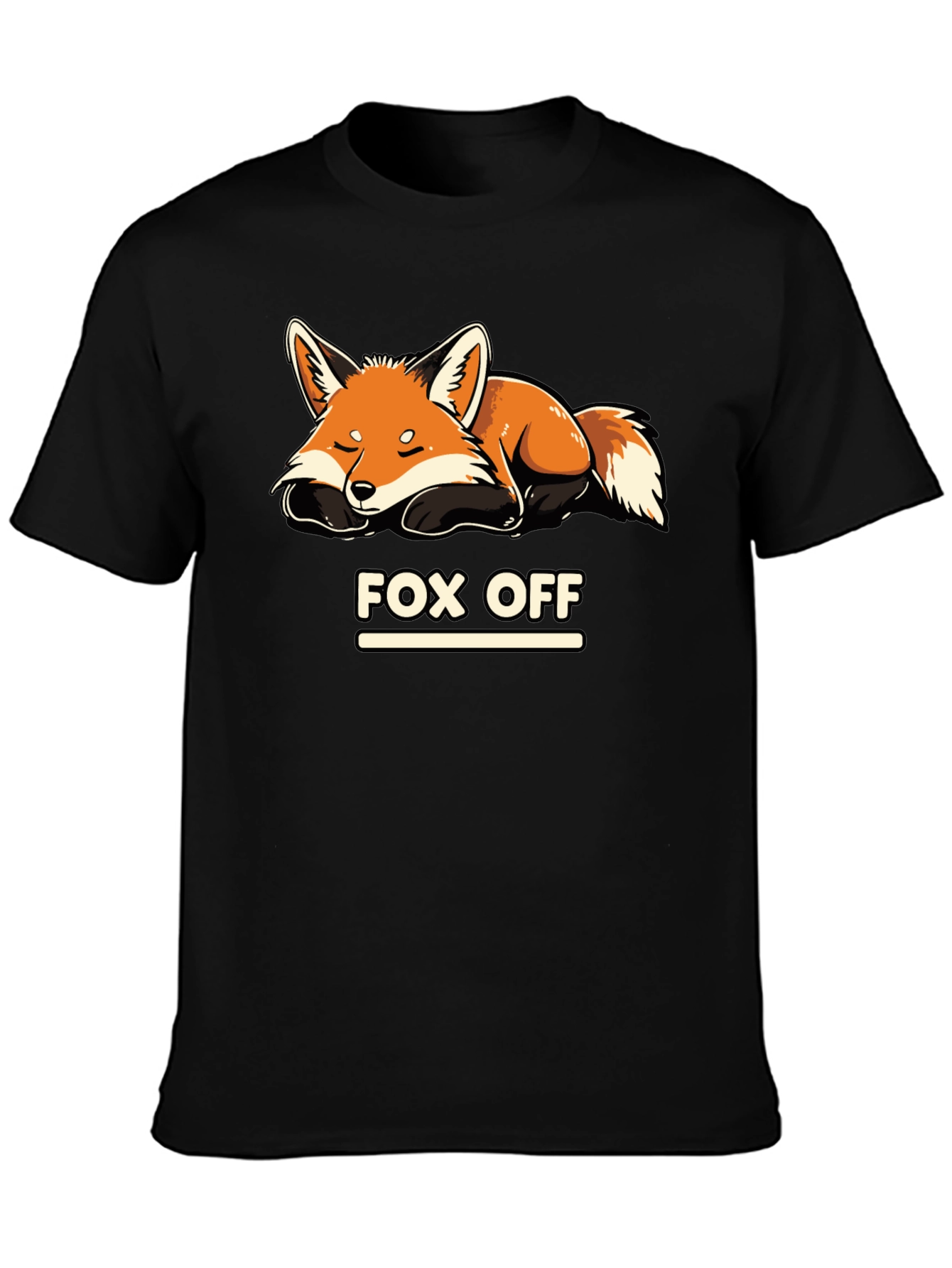Fox Off Graphic T-Shirt - Black Relaxed Fit