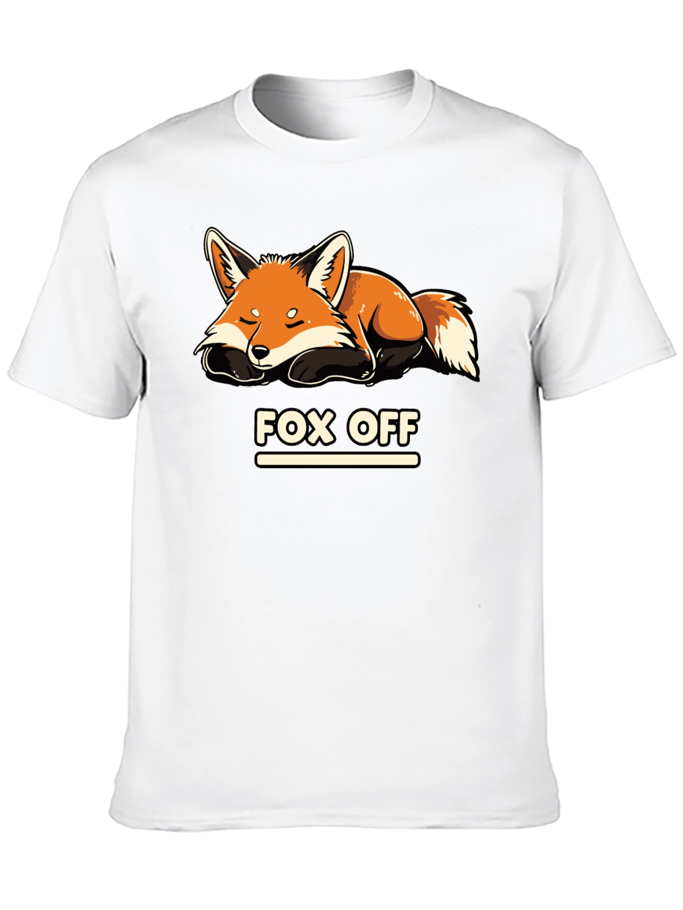 Fox Off Graphic T-Shirt - Black Relaxed Fit