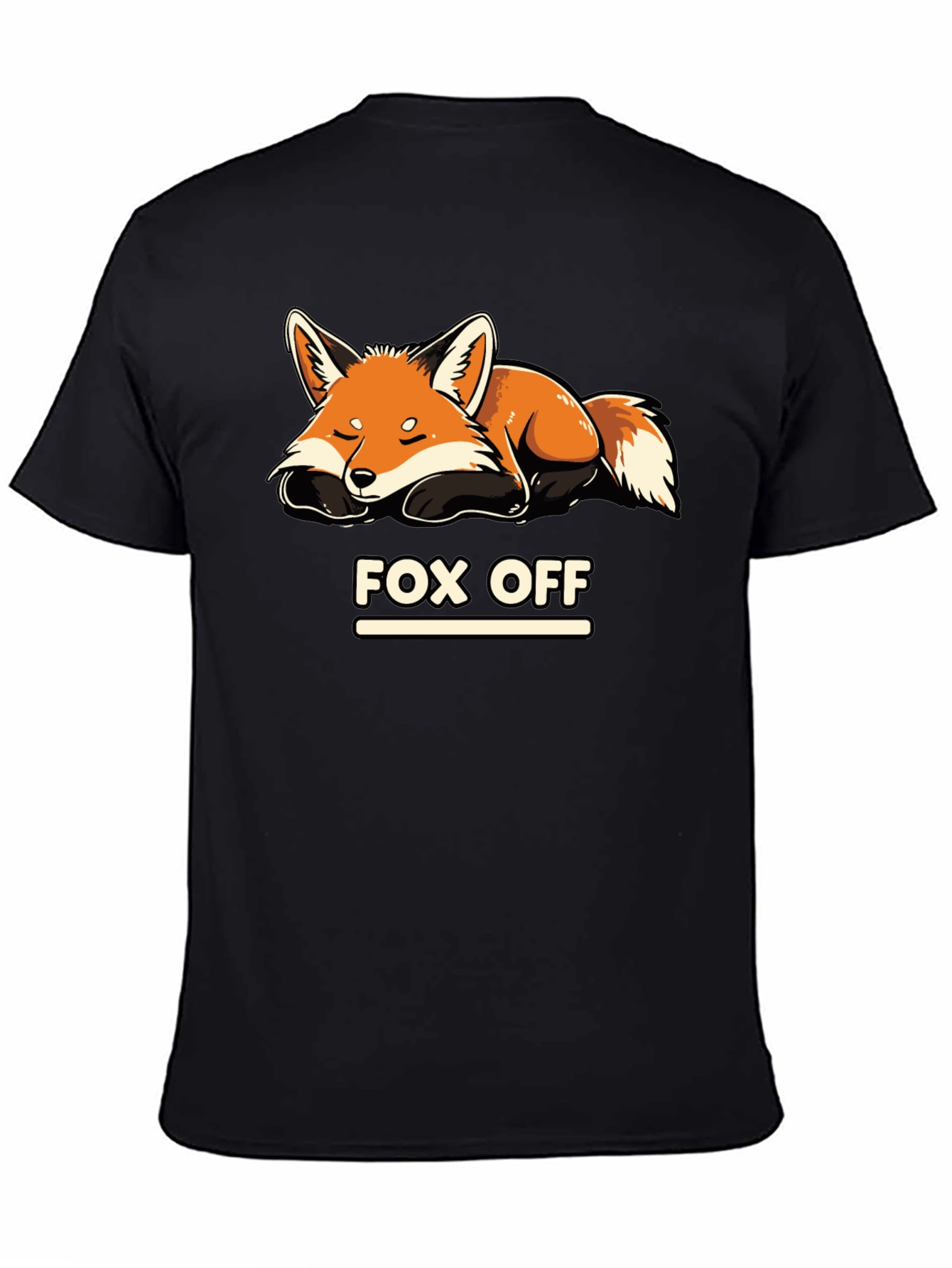 Fox Off Graphic T-Shirt - Black Relaxed Fit
