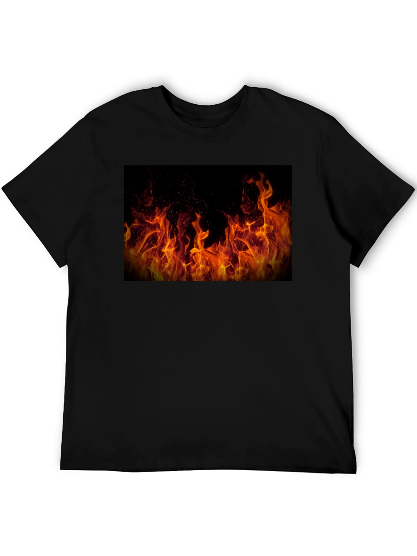 Flame Graphic Black T-Shirt - Bold Statement Tee