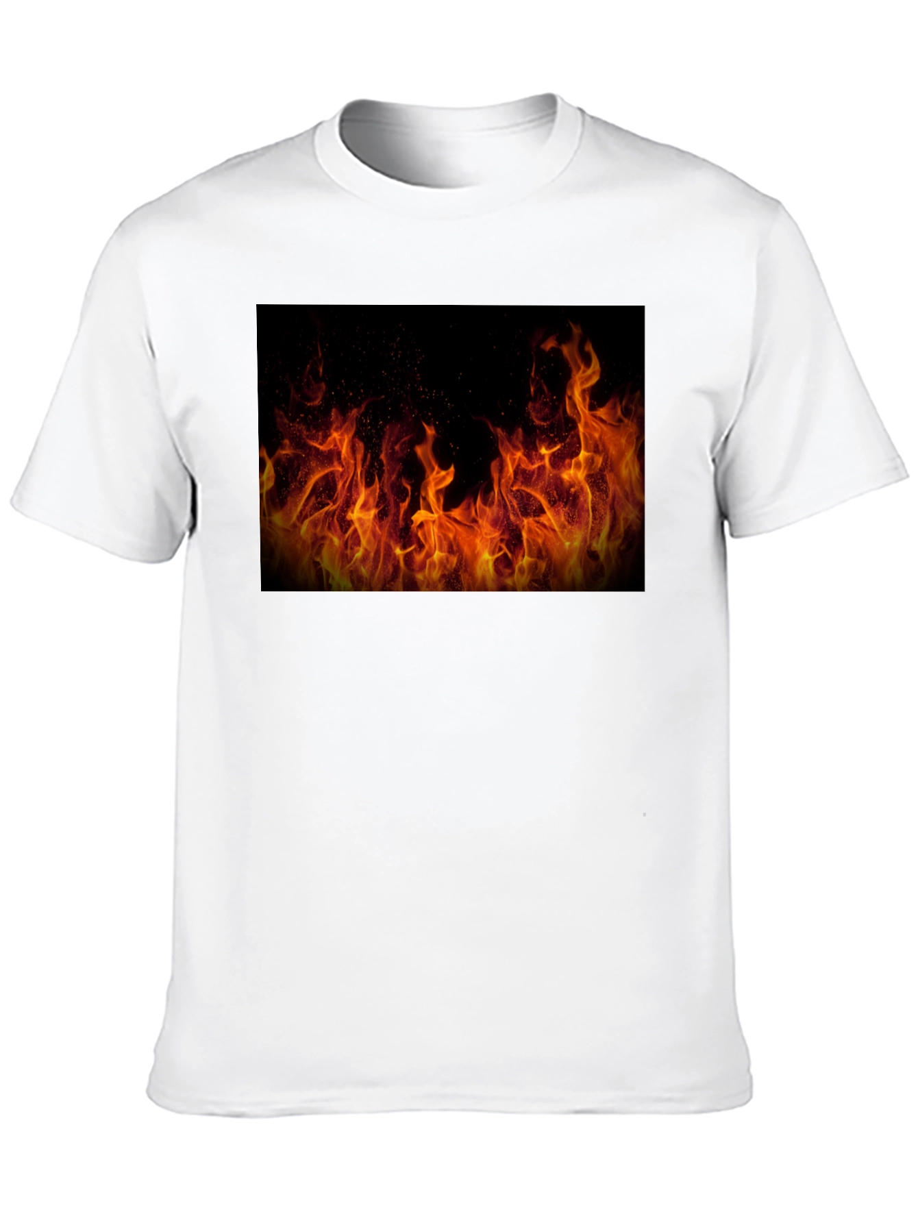 Flame Graphic Black T-Shirt - Bold Statement Tee