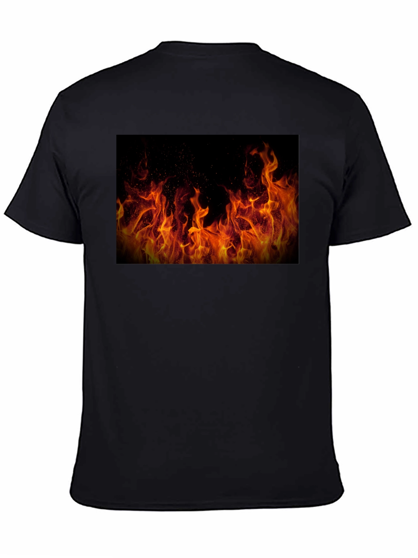 Flame Graphic Black T-Shirt - Bold Statement Tee