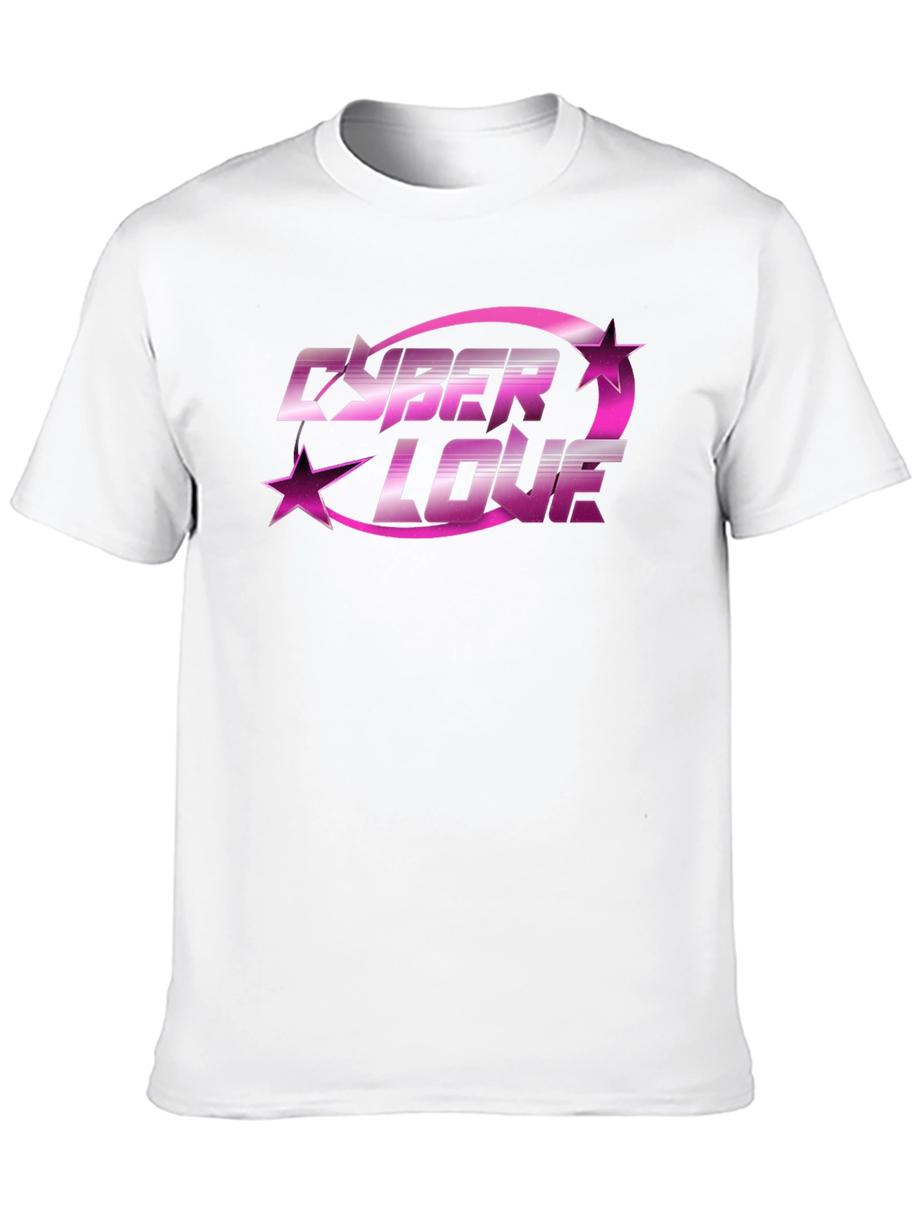 Cyber Love Graphic Tee - Trendy Black T-Shirt