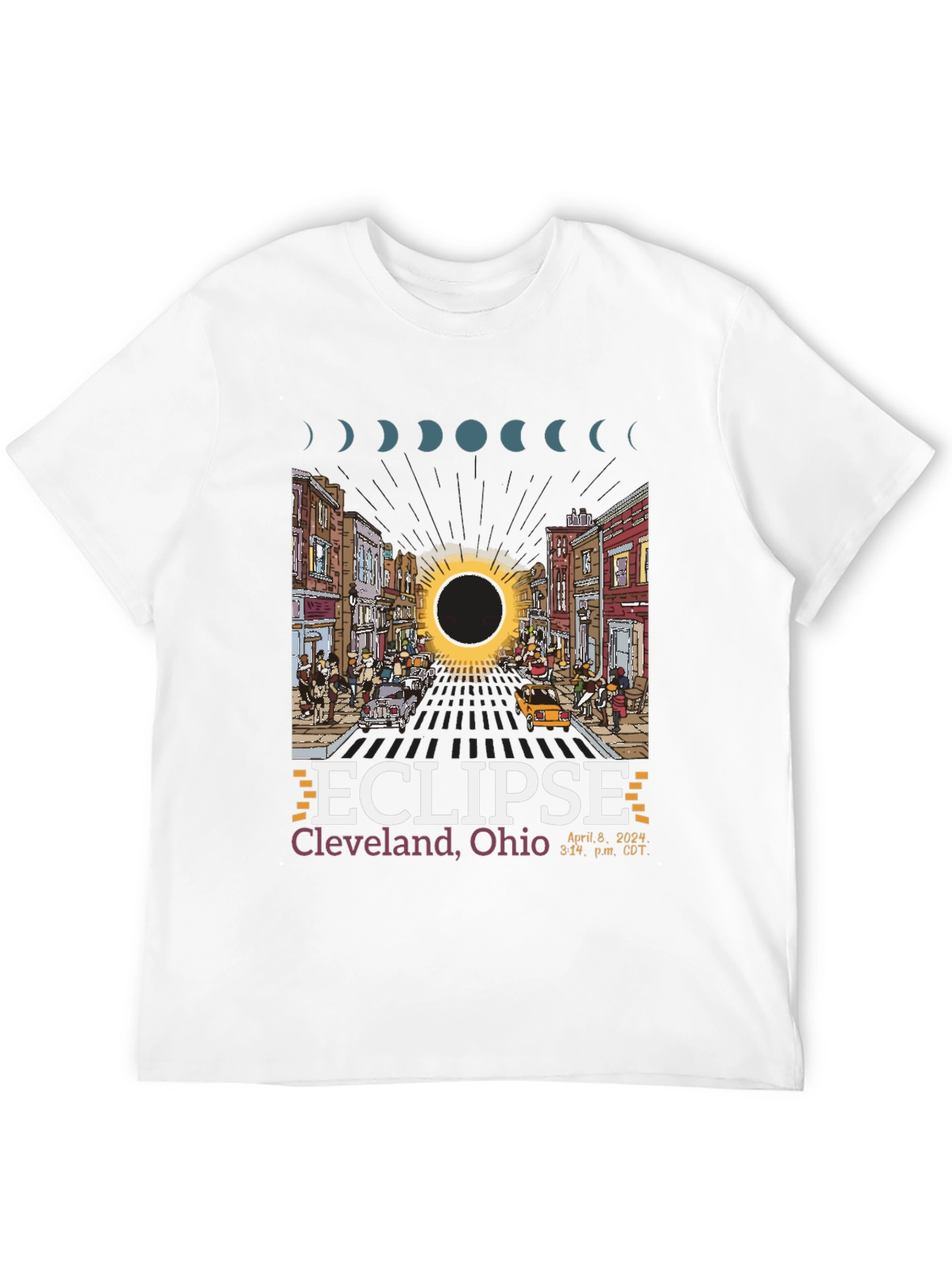 Eclipse Cleveland Ohio 2024 Total Solar Eclipse T-Shirt