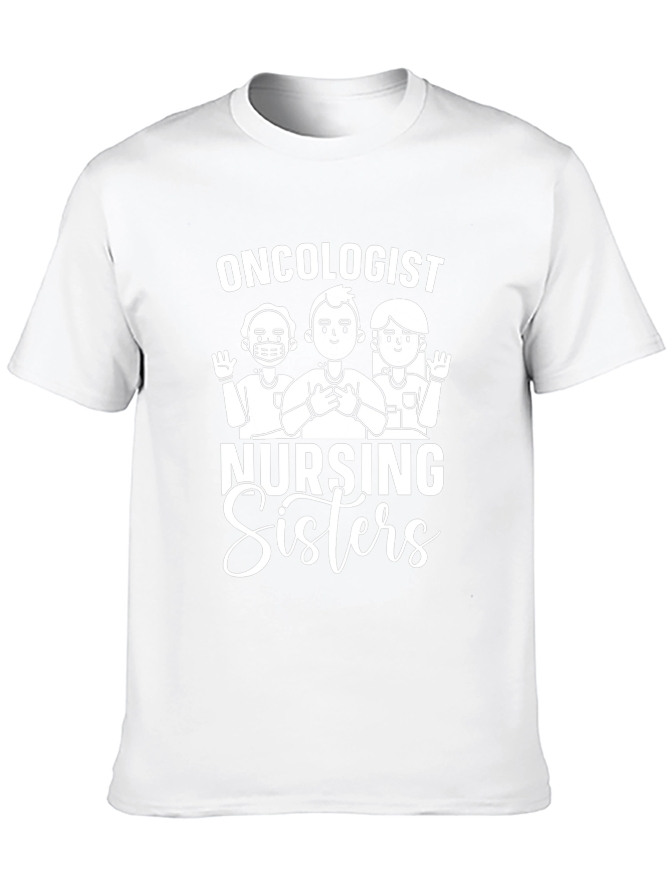 Oncologist Nursing Sisters Black Graphic T-Shirt