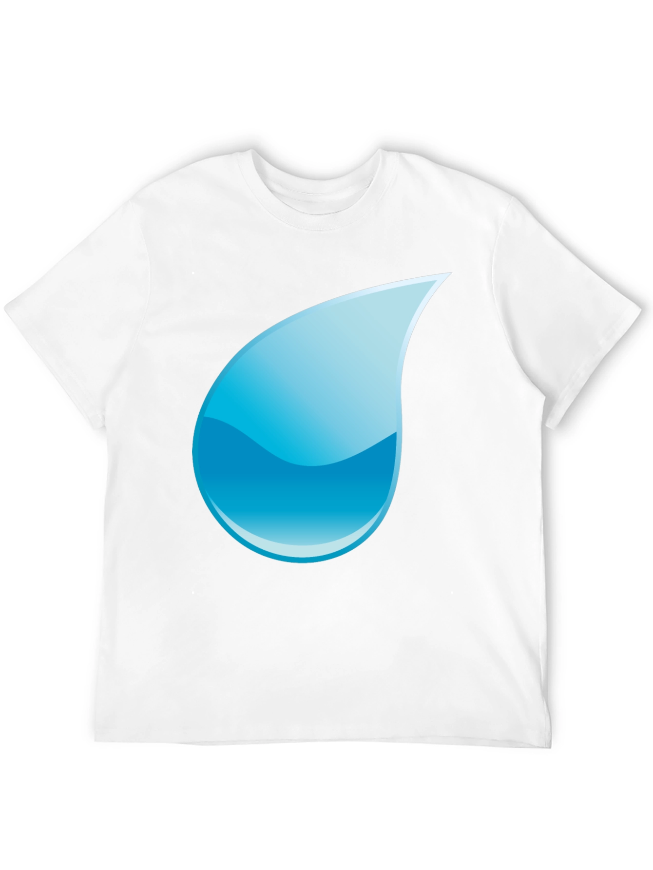 Black T-Shirt with Water Drop Design