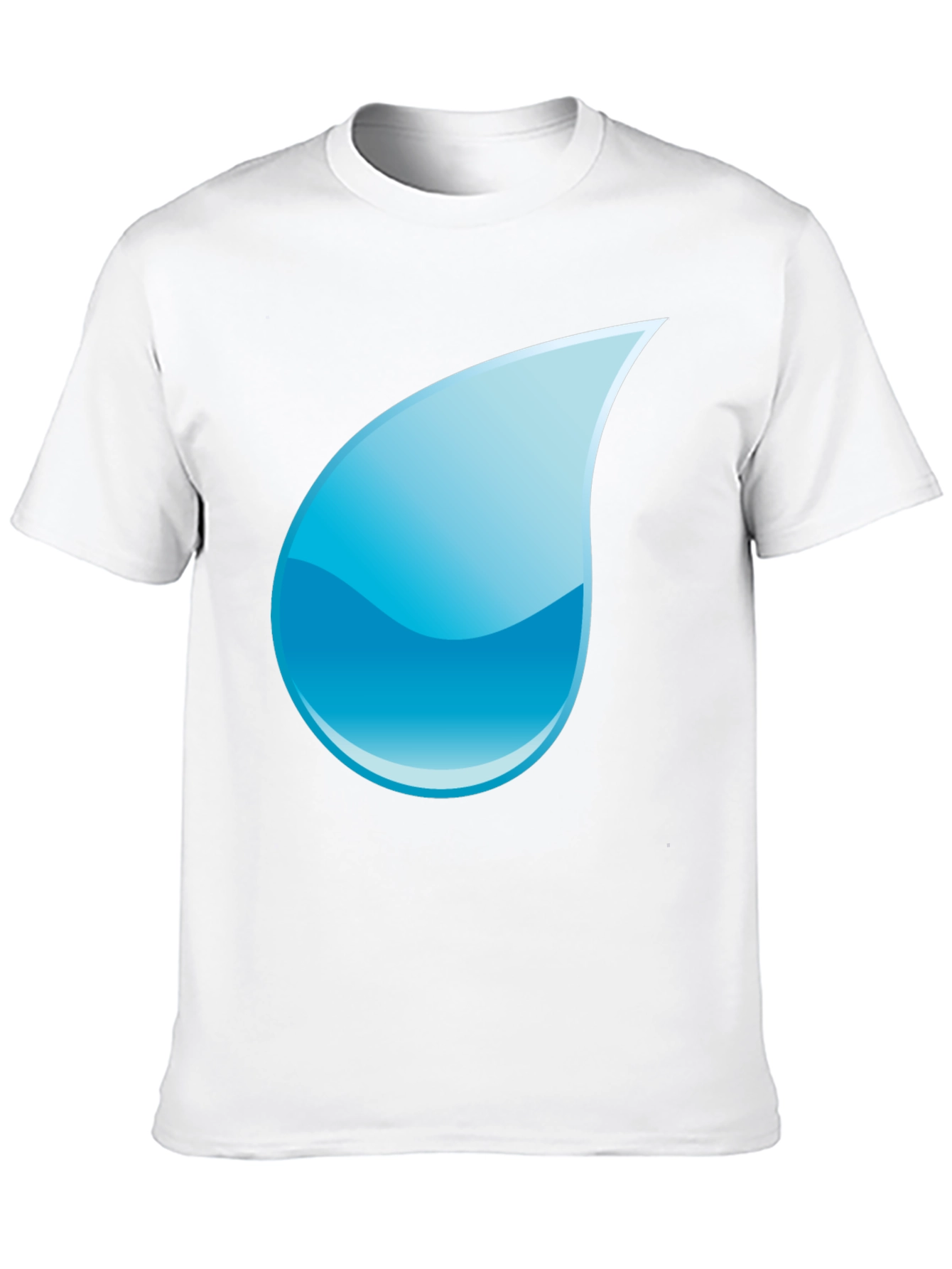 Black T-Shirt with Water Drop Design